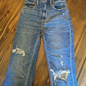 Abercrombie and Fitch the ankle straight ultra high rise